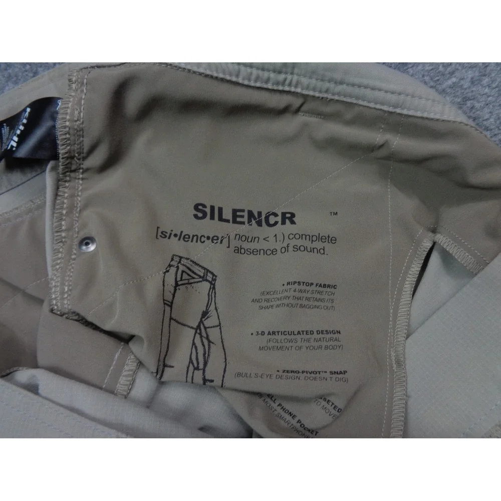 KUHL Silencr Pants Mens Beige 40 X 32 Hiking Outdoor Trail Nylon Ripstop